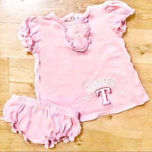 Texas Rangers Baby Girl Set